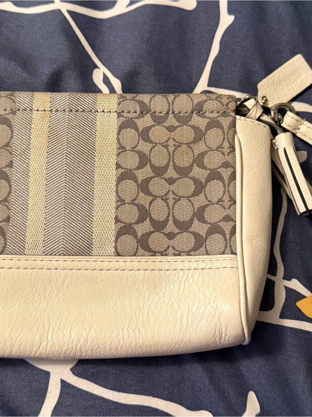 Coach Wristlet, Bone & Silver - Picture 2 of 5